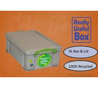 Really Useful Box Storage Box 9RDG 9 L Grey PP (Polypropylene) 25.5 x 39.5 x 15.5 cm