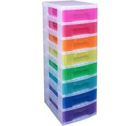 Really Useful Drawer Tower 8x7 Litre Clear/Rainbow