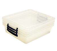 Really Useful Nestable Plastic Storage Boxes Pack of 4 (10.5L)