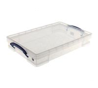 10 Litre Really Useful Stackable Storage Box, Clear, 520 x 340 x 85 mm