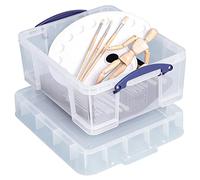 Really Useful Plastic Storage Box 18 Litre with XL Lid Clear