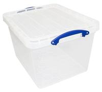 Really Useful Plastic Storage Box 40 Litre Clear (Pack of 3)