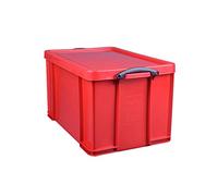 Really Useful Plastic Storage Box 84 Litre Solid Red