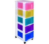 Really Useful Storage Tower 5 x 12 Litre Clear Drawers