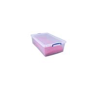 Really Useful Products 43 Litre Box, Nestable Clear, Pack of 3 in Card