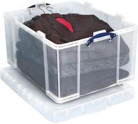 Really Useful Storage Box 145L Clear Storage Box: Stackable, Transparent, Versatile, Secure Solution For Effortless Storage