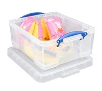 Really Useful Storage Box 18L - Comes With A Lid And Clip Lock Handles To Keep Contents Secure - External Dimensions: L480 X W390 X D200mm - Internal Dimensions: L395 X W335 X D170mm