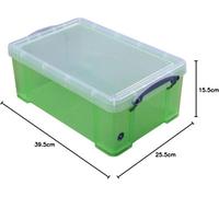 Really Useful Storage Box 9 Litre Pack Of 2 - Color: Transparent Green