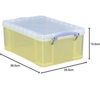 Really Useful Storage Box 9 Litre Pack Of 2 - Color Transparent Yellow