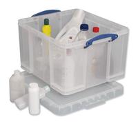 Really Useful Storage Box Plastic Lightweight Robust Stackable 42 Litre W440xD520xH310mm Clear Ref 42C
