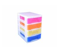 Really Useful Storage Drawer Unit Clear/Rainbow 4x7 Litre