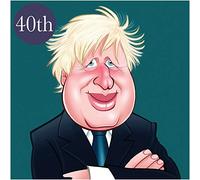 Really Wild Cards Boris Johnson 40th Birthday Greeting Sound Card Blank Inside RWSN16