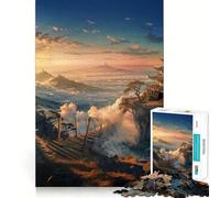 Realm Above The Clouds Jigsaw Puzzles for Adults1000 Pieces Smart Game Quiet Calm Pattern Assembly Amazing Present (38x26cm)
