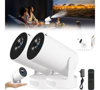 Realm Cast Projector, My Realm Cast Projector, 4k Mini Projectors with Wifi and Bluetooth, Realm Portal Projectors with Auto Keystone, 180° Tilt, Portable for Home Outdoor (2Pcs)