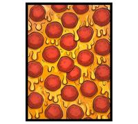 Realm Guard - 100ct Textured Matte TCG/MTG Card Art Sleeves (Pizza)