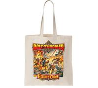 Realm Of Chaos Band Canvas Tote Bag - Reusable Cotton Shopping Bag, Natural