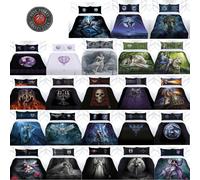 (Realm of Enchantment, King(240cm×220cm)) Anne Stokes Gothic Fantasy Duvet Cover Pilowcase Single Double King Bedding Set