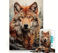 Realm of The Alpha Wolf 1000 Pieces Jigsaw Puzzles for Adults Strengthen Memory Casual Fun Clean Edge Classic Gift (38x52cm)