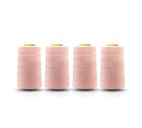 Realm Overlocking Sewing Machine Polyester Thread x Four 5000 Yards Cones White Black Natural Navy Red Grey (Deep Peach)