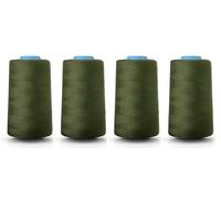 Realm Overlocking Sewing Machine Polyester Thread x Four 5000 Yards Cones White Black Natural Navy Red Grey (Army Green)