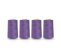 Realm Overlocking Sewing Machine Polyester Thread x Four 5000 Yards Cones White Black Natural Navy Red Grey (Purple)