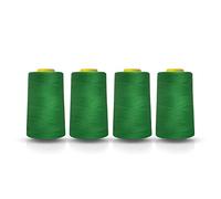 Realm Overlocking Sewing Machine Polyester Thread x Four 5000 Yards Cones White Black Natural Navy Red Grey (Green)