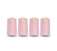 Realm Overlocking Sewing Machine Polyester Thread x Four 5000 Yards Cones White Black Natural Navy Red Grey (Pink)