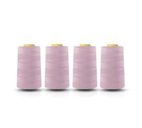 Realm Overlocking Sewing Machine Polyester Thread x Four 5000 Yards Cones White Black Natural Navy Red Grey (Lilac)