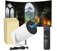 Realm Portal Projector, 4k HD Mini Projector with Wifi and Bluetooth, Auto Keystone Correction, Transforming Walls into Windows Creates a Deeper Level of Immersive Reading Experience