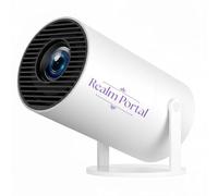 Realm Portal Projector, Projector for Reading, Home Theater Experience, 4k 1080 Support Portable Projectors with 180° Rotation