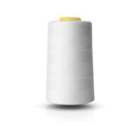 Realm Single Overlocking Sewing Machine Polyester Thread 5000 Yards Cones White Black Natural Navy Red (Natural)