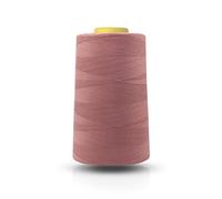 Realm Single Overlocking Sewing Machine Polyester Thread 5000 Yards Cones White Black Natural Navy Red (Dusky Pink)