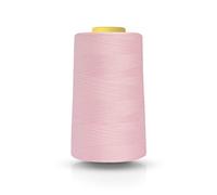 Realm Single Overlocking Sewing Machine Polyester Thread 5000 Yards Cones White Black Natural Navy Red (Pink)