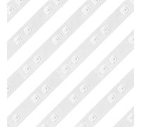 Realm Snap Popper Tape Fasten Ribbon Black Popper Snap Stud Press Fastening Sewing Duvet Cover Tape for Baby Jumpsuits, Toddles Clothes, Sewing Small Garments (White, 2 Popper 3m)