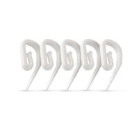 Realm White Plastic Curtain Hooks - Durable Drapery Hooks for Pencil Pleat & Header Tape Curtains - Easy-Hang, Lightweight & Versatile. Available in multiple packs and sizes. (10, Standard)