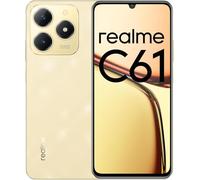 realme C61 Dual SIM Smartphone | 8GB RAM, 256GB Storage | 6.74" 90Hz Display | 50MP AI Camera | 5000mAh Battery | Android 14 | 4G LTE | Side Fingerprint | Type-C Charging (Sparkle Gold)