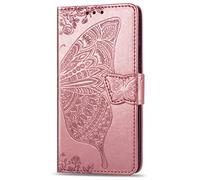 Realme Note 50/Realme C53 Case, Premium Shockproof Butterfly Folio Wallet Phone Cases PU Leather Case Book Design with Magnetic Closure Card Slots Stand Protection Cover for Realme Note 50/Realme C53
