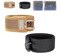 REALOKMAN Buckleless Belt Hook Adjustable Metal Hook Elastic Belt Unisex Buckle-Less Invisible Waist Belts for Outdoor Work & Edc