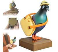 REALOKMAN Mini Office Carrier Pigeon, Mini Office Messenger Pigeon with Magnetic Feet, Secret Note Compartment, 3D-Printed Hidden Storage for Tiny Notes, Trinkets, Keepsakes, Home Decor Display Art