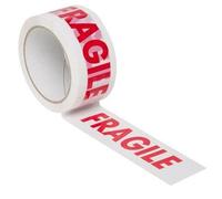 Realpack - 12 Rolls 48mm x 66M Fragile Parcel Packing Tape