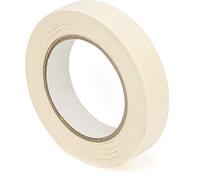 Realpack 24mmx50m White Masking Tape for Decorating Painting Indoor Outdoor Works Advanced Delicate Surface (Roll of 6), Natural, 24mm x 50m