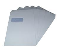 REALPACK® 500 x C4/A4 White Envelopes - Window Self Seal White Envelopes SS 90gsm