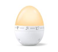 RealPlus Egg White Noise Machine with Night Light - 9 Soothing Sounds for Adults Baby Kids, USB Rechargeable, Timer, Memory Function, Sleep Aid Sound Machine for Sleeping Nursery Travel Gift