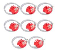 RealPlus Lockout Tagout Cable Lock, 5/32" x 6.5ft Adjustable Steel Cable Lock with Vinyl Coating, Loto Cable for Lock Out Tag Out, Pack of 8