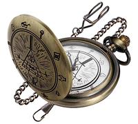 Realpoo Animal Patch Pocket Watch, Carved Animal Design Patch Pocket Watch for Men, Men's Pocket Watch with Waist Chain, Anime-WT, Modern