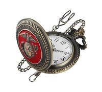 Realpoo Hollowed Out Eagle Quartz Men's Pocket Watch, Arabic Numeral Dial with Chain Pocket Watch for Men, CF-new40