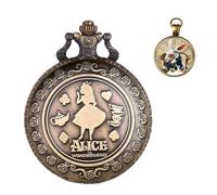Realpoo Pocket Watch Tim Burton's Nightmare Before Christmas Arabic Numerals Quartz Pocket Watch Chain for Men Birthday Christmas Halloween Graduation Fathers Day Mothers Day Gifts, CHS-07, CHS-07