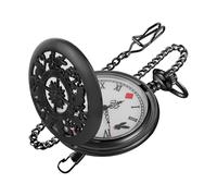 Realpoo Quartz Pocket Watch for Men, White Roman Digital Dial Pocket Watches for Men with Chain, CF-new64