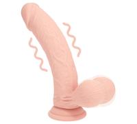 RealRock - dual-density realistic vibrator (flesh-coloured) - 18 cm