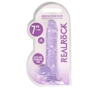 REALROCK - Lifelike Clear Dildo - Purple (17cm)